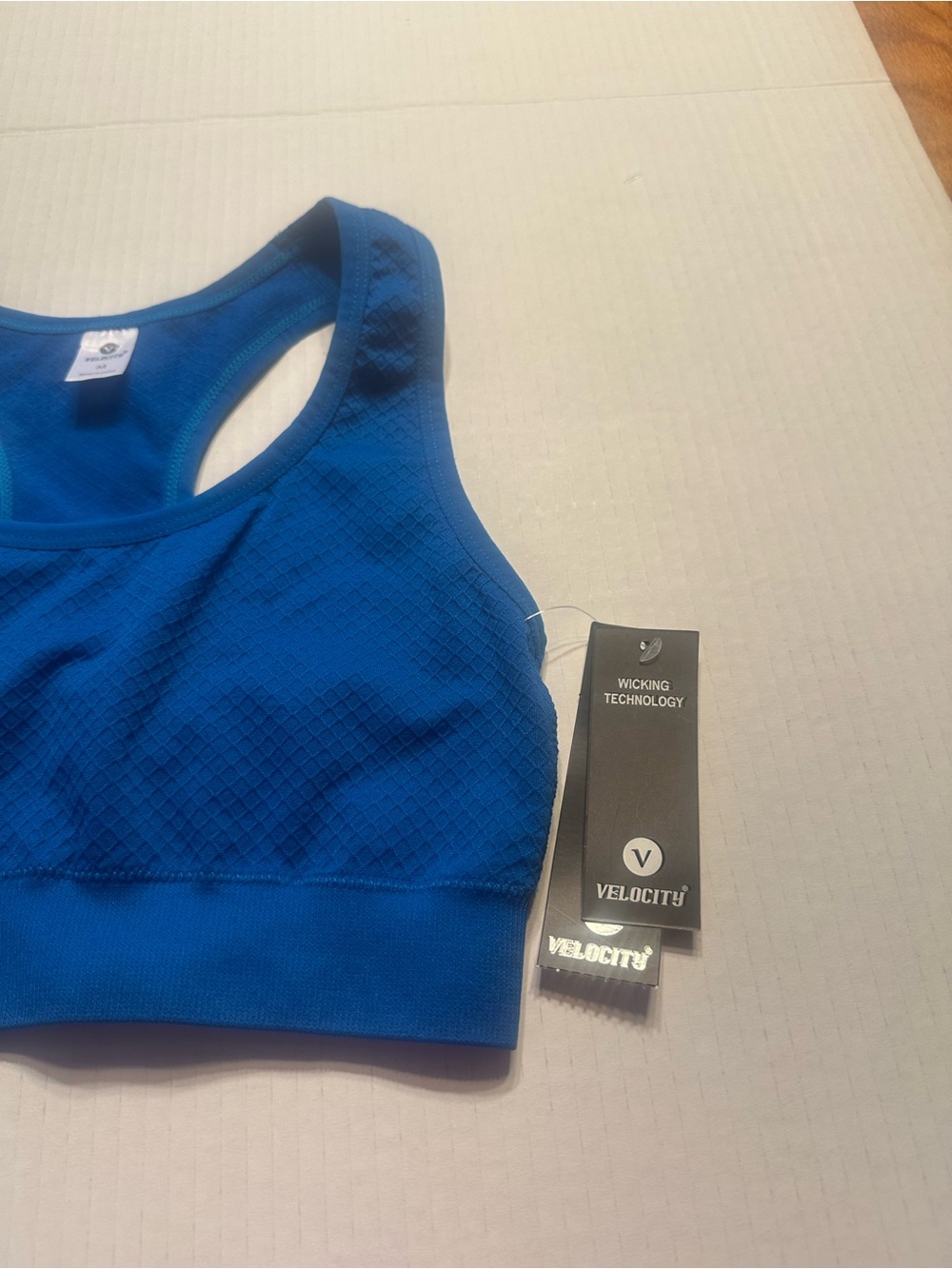 Velocity Seamless Racerback Sports Bra - Royal Blue - Picture 3 of 6